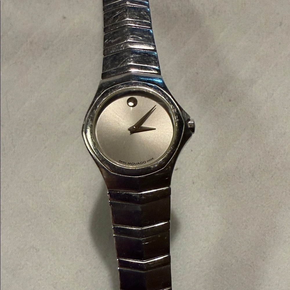 Movado Silver Smartwatch with Sleek Design